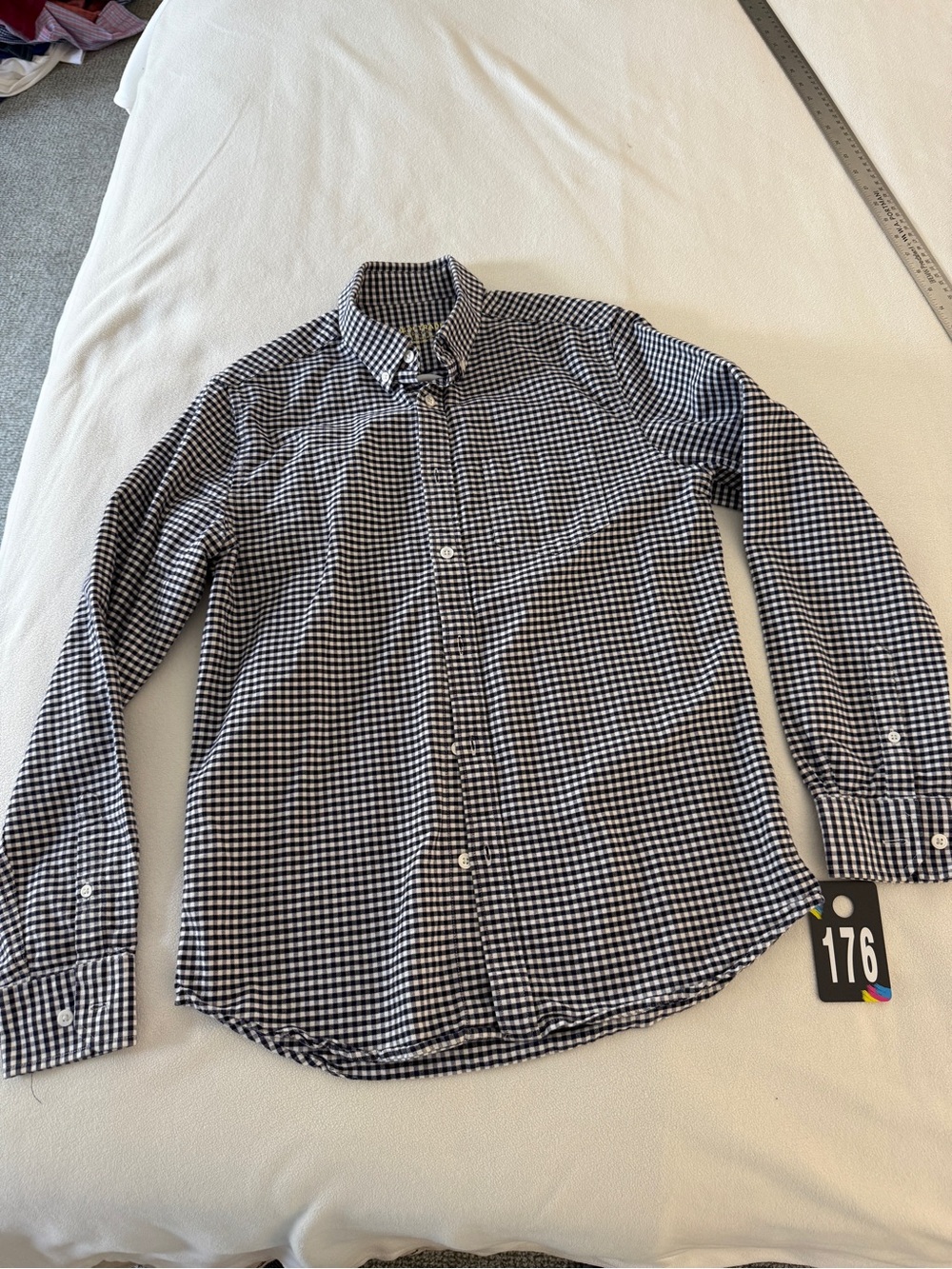 Classic Black & White Gingham Dress Shirt - Men's from Japan Line of Trade
